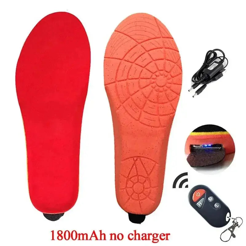 Rechargeable USB Electric Foot Warmer Heated Insoles Heating Soles Boots Insert with Remote Control for Man Women -  Streetsharks