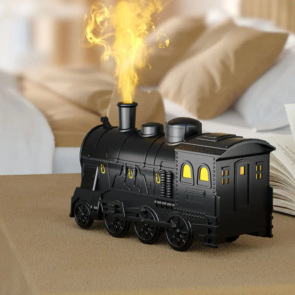 Mini Train Shape Aromatherapy Essential Oil Diffuser Ultrasonic Cool Mist Air Humidifier with LED Lamp Aroma Difusor Atomizer