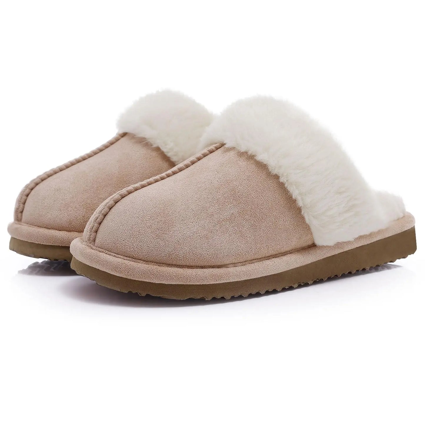 New Winter Fuzzy Women Slippers Indoor Soft House Shoes Fashion Brand Fluffy Suede Women Shoes Outdoor Antiskid Flat Slippers