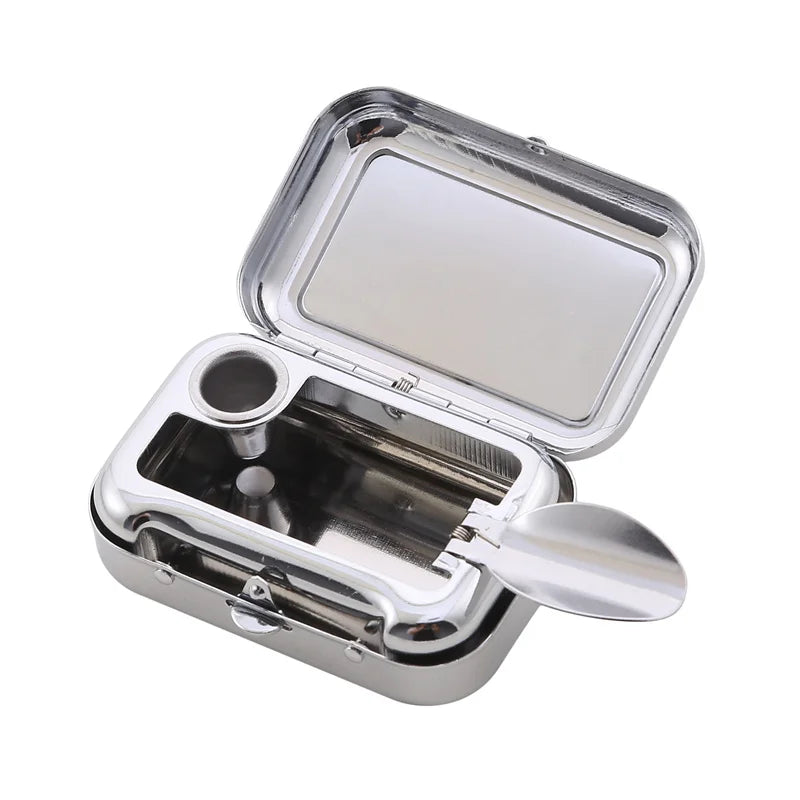 Outdoor Mini Portable Metal Cigarette Ashtray Fashion Ashtray Wiht Lockable Lid Desktop Ash Case Pocket Ashtray Gift For Man