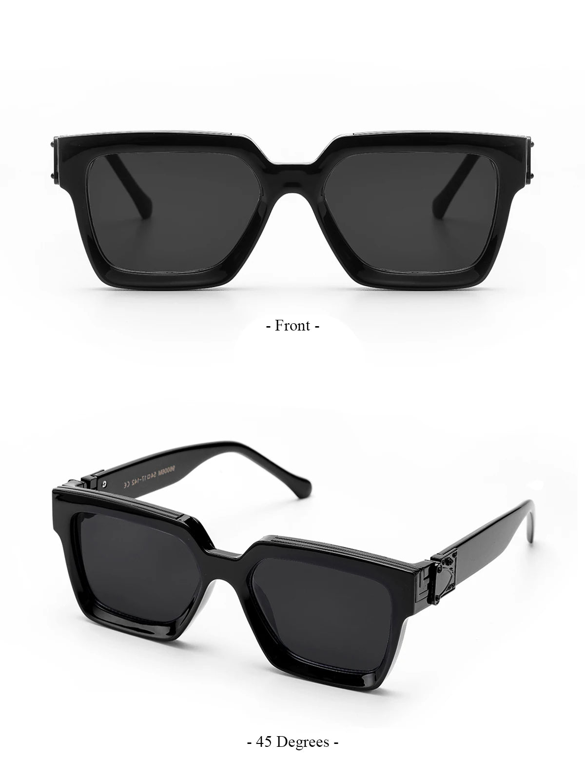 Ruiao Retro Black Millionaire Shades Luxury Sunglasses 2024 For Men Designer Famous Brand Square Sun Glasses Man Women Sunglass