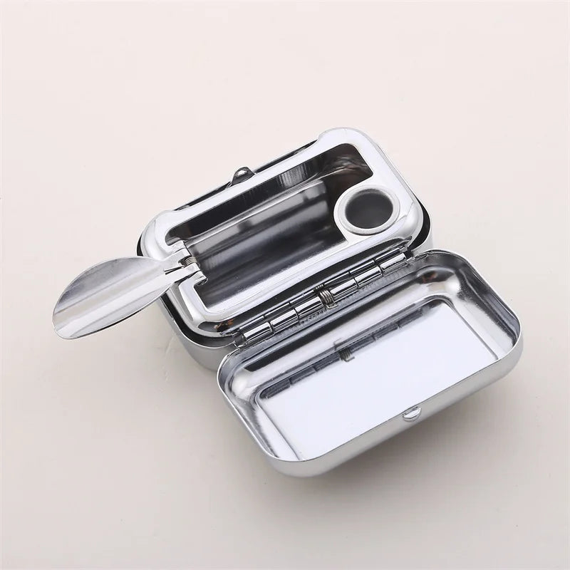 Outdoor Mini Portable Metal Cigarette Ashtray Fashion Ashtray Wiht Lockable Lid Desktop Ash Case Pocket Ashtray Gift For Man