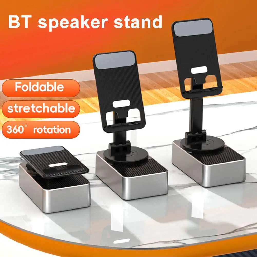 3-In-1 Mobile Phone Holder, Audio Power Bank, Bluetooth Call Speaker, Multi-Function Foldable Rotating Desktop Streetsharks