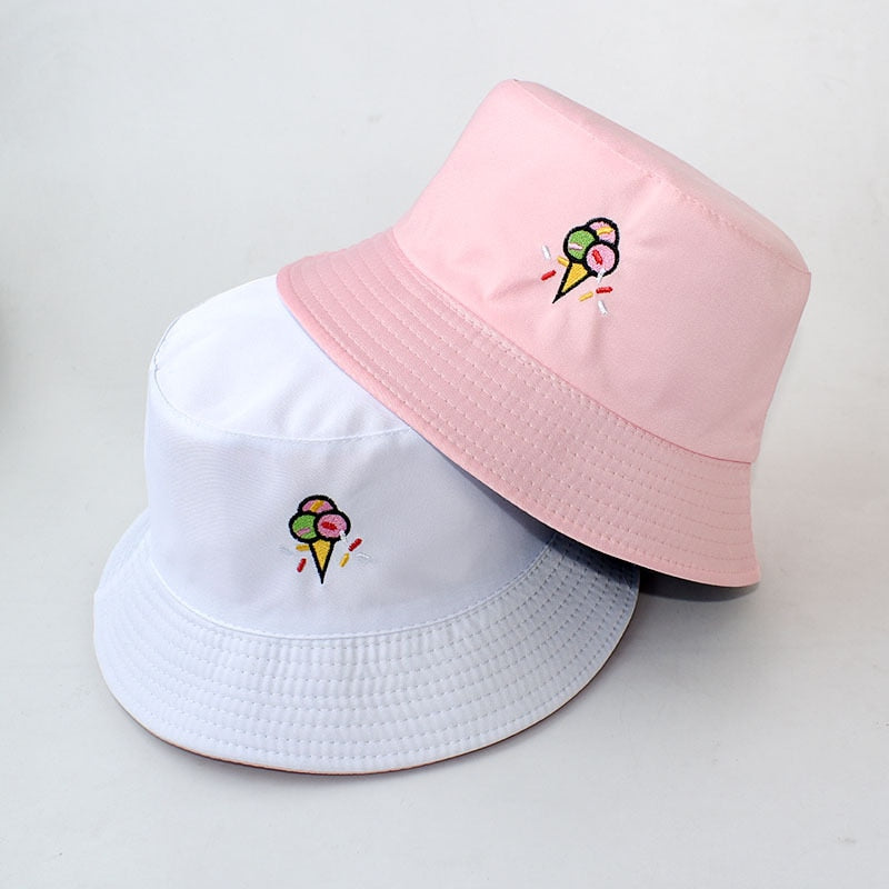 Double-sided Men&#39;s And Women&#39;s Cotton Bucket Hats Ladies Summer Sunscreen Panama Sun Hats Outdoor Fisherman Hats -  Streetsharks