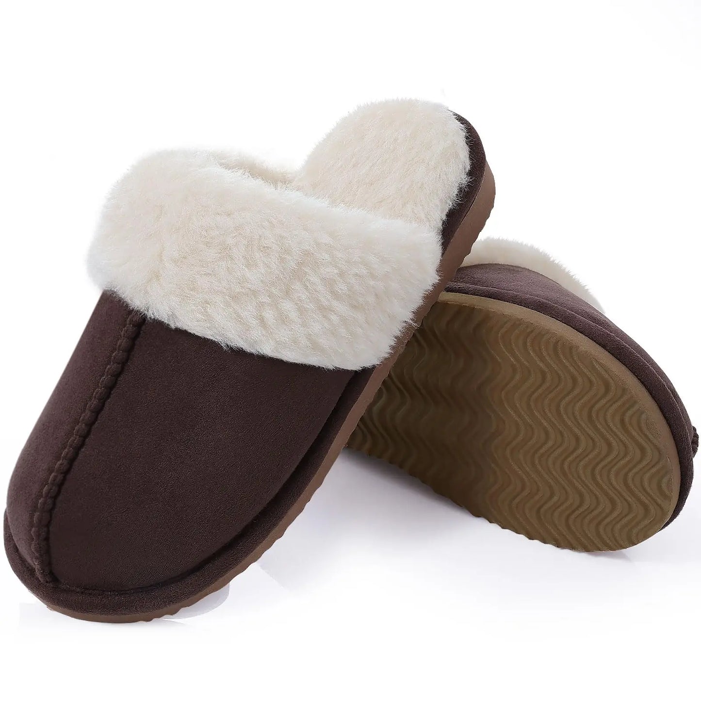 New Winter Fuzzy Women Slippers Indoor Soft House Shoes Fashion Brand Fluffy Suede Women Shoes Outdoor Antiskid Flat Slippers