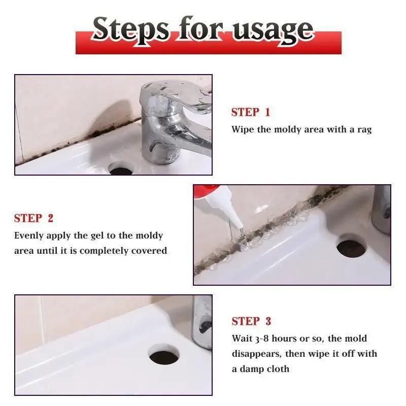 Household Mold Remover Gel Deep Down Wall Mold Mildew Remover Cleaner Caulk Gel Mold Remover Gel