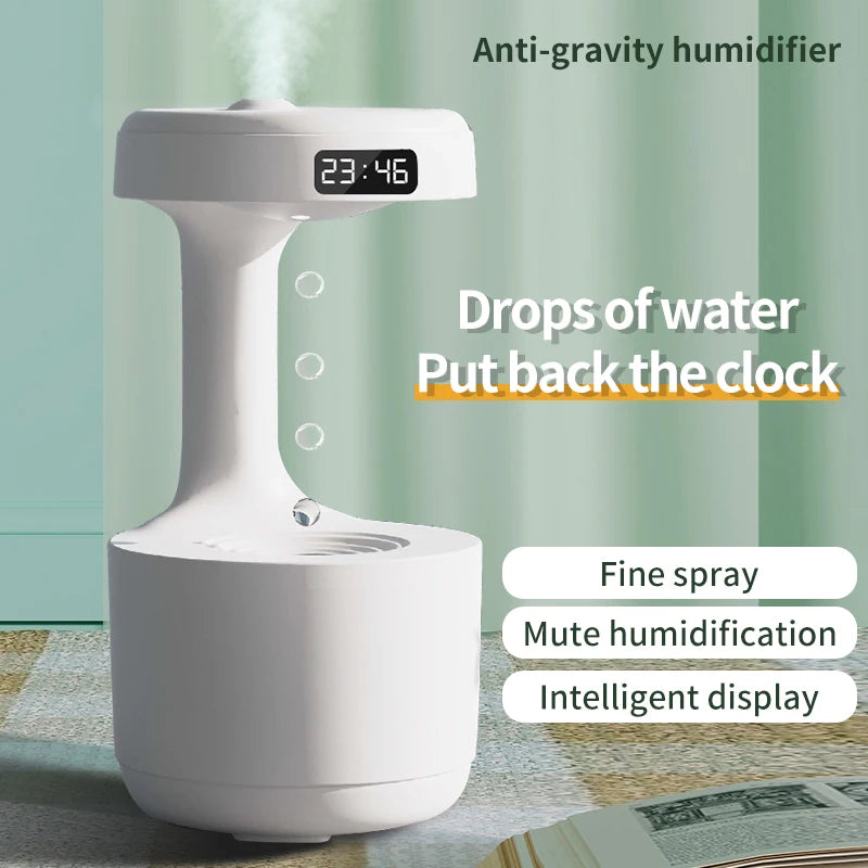 New Anti-Gravity Humidifier Desktop Mute Large Capacity Small Household Air Humidifier Bedroom Air Purification Fog Streetsharks