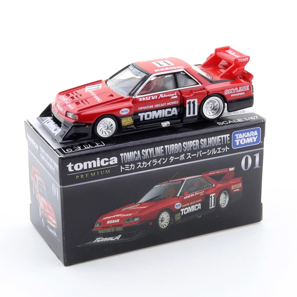 Takara Tomy Tomica Premium 01 Tomica Skyline Turbo Super Silhouette 1/67 Car Alloy Toys Motor Vehicle Diecast Metal Model