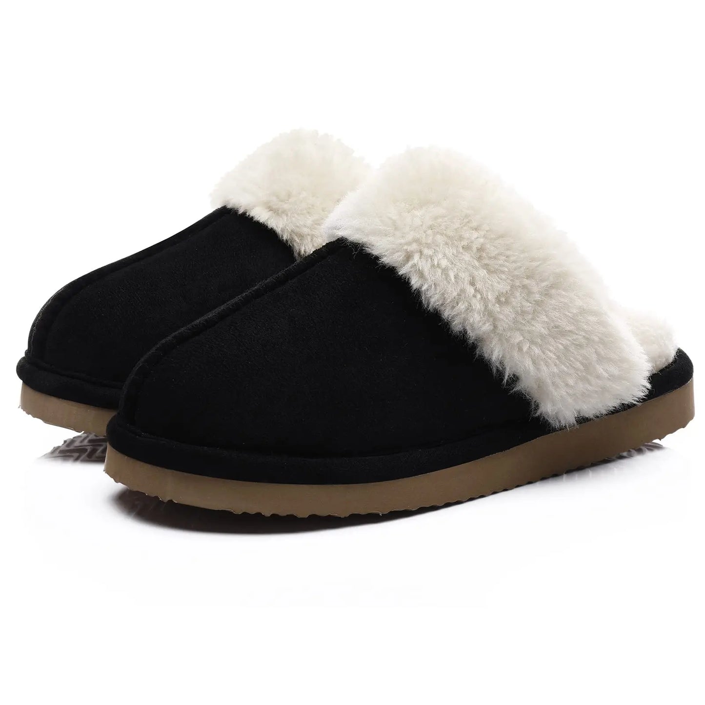 New Winter Fuzzy Women Slippers Indoor Soft House Shoes Fashion Brand Fluffy Suede Women Shoes Outdoor Antiskid Flat Slippers