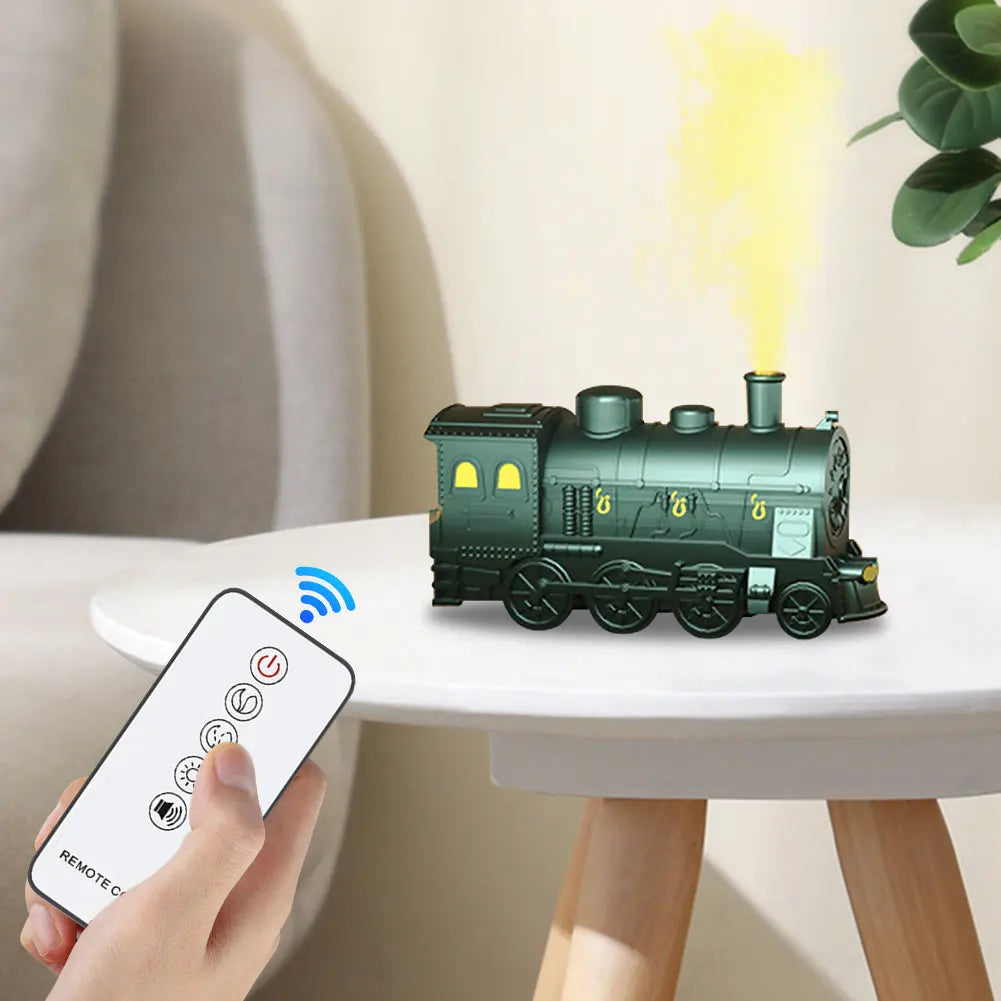 Mini Train Shape Aromatherapy Essential Oil Diffuser Ultrasonic Cool Mist Air Humidifier with LED Lamp Aroma Difusor Atomizer