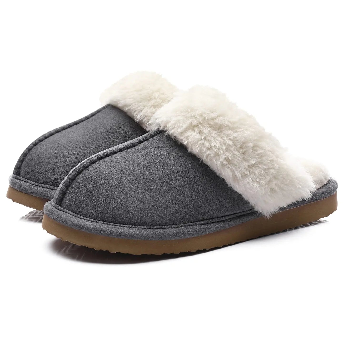 New Winter Fuzzy Women Slippers Indoor Soft House Shoes Fashion Brand Fluffy Suede Women Shoes Outdoor Antiskid Flat Slippers