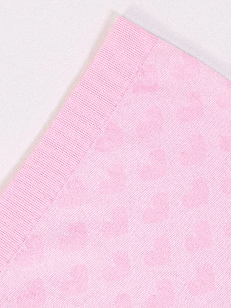 Your Own Logo Text Professional Custom Panties Love Heart Pink Knitting Underwear High-waisted Comfortable Breathable Panties