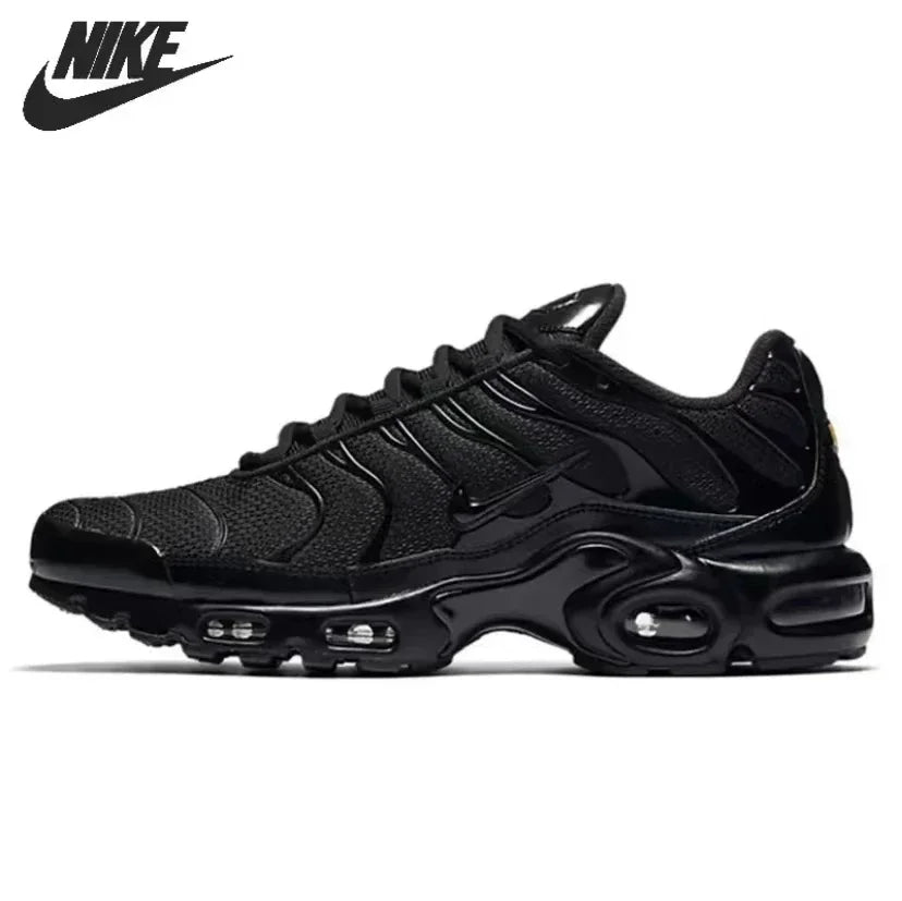 Nike Air Max Plus TN Triple Black Low Top Running Shoes for Men and Women Unisex Streetsharks