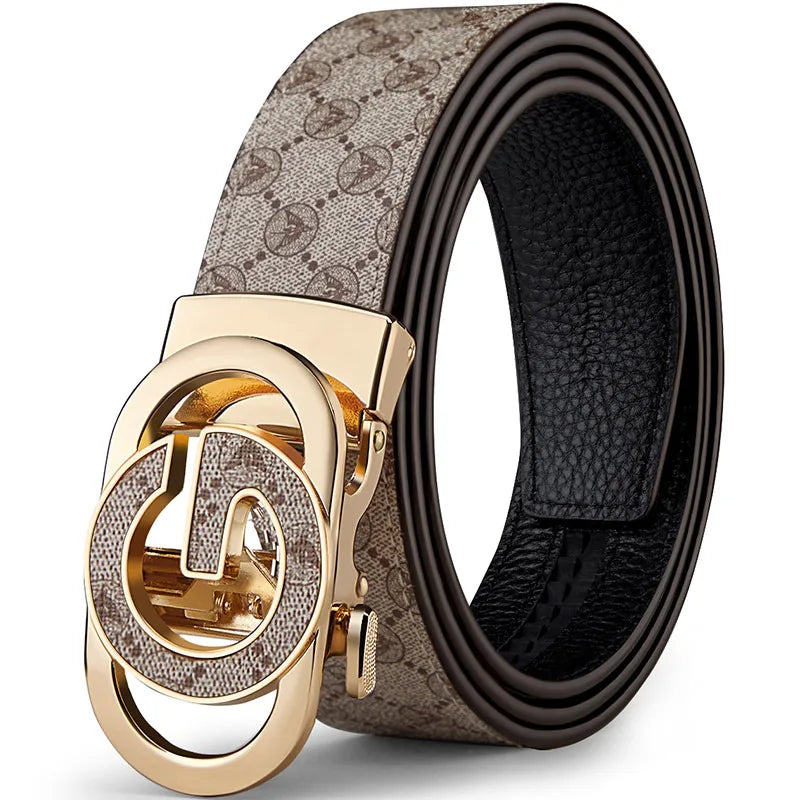 Men designer Belts PVC Leather with  Personalised “g” Buckle Fashionable Women Belts Ratcheting Luxury