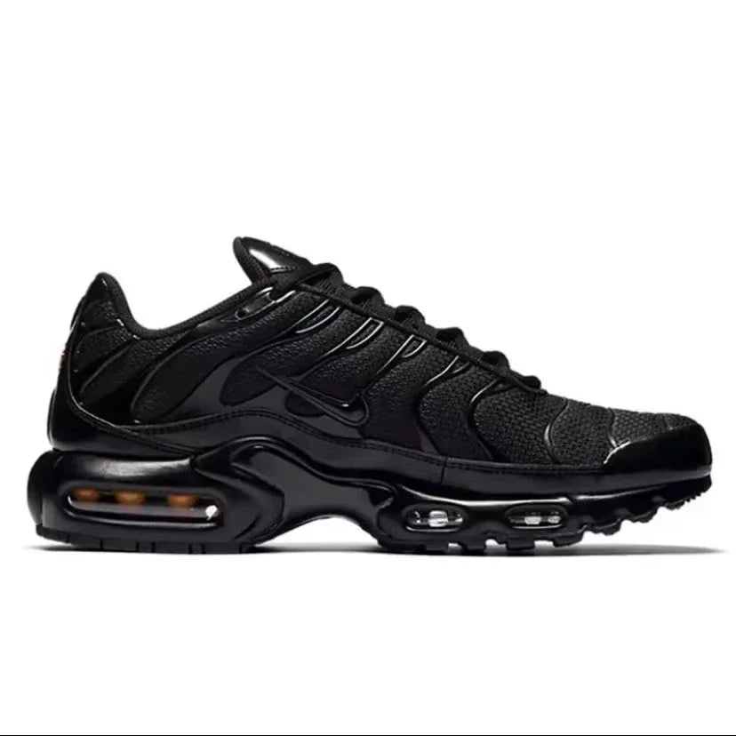 Nike Air Max Plus TN Triple Black Low Top Running Shoes for Men and Women Unisex Streetsharks