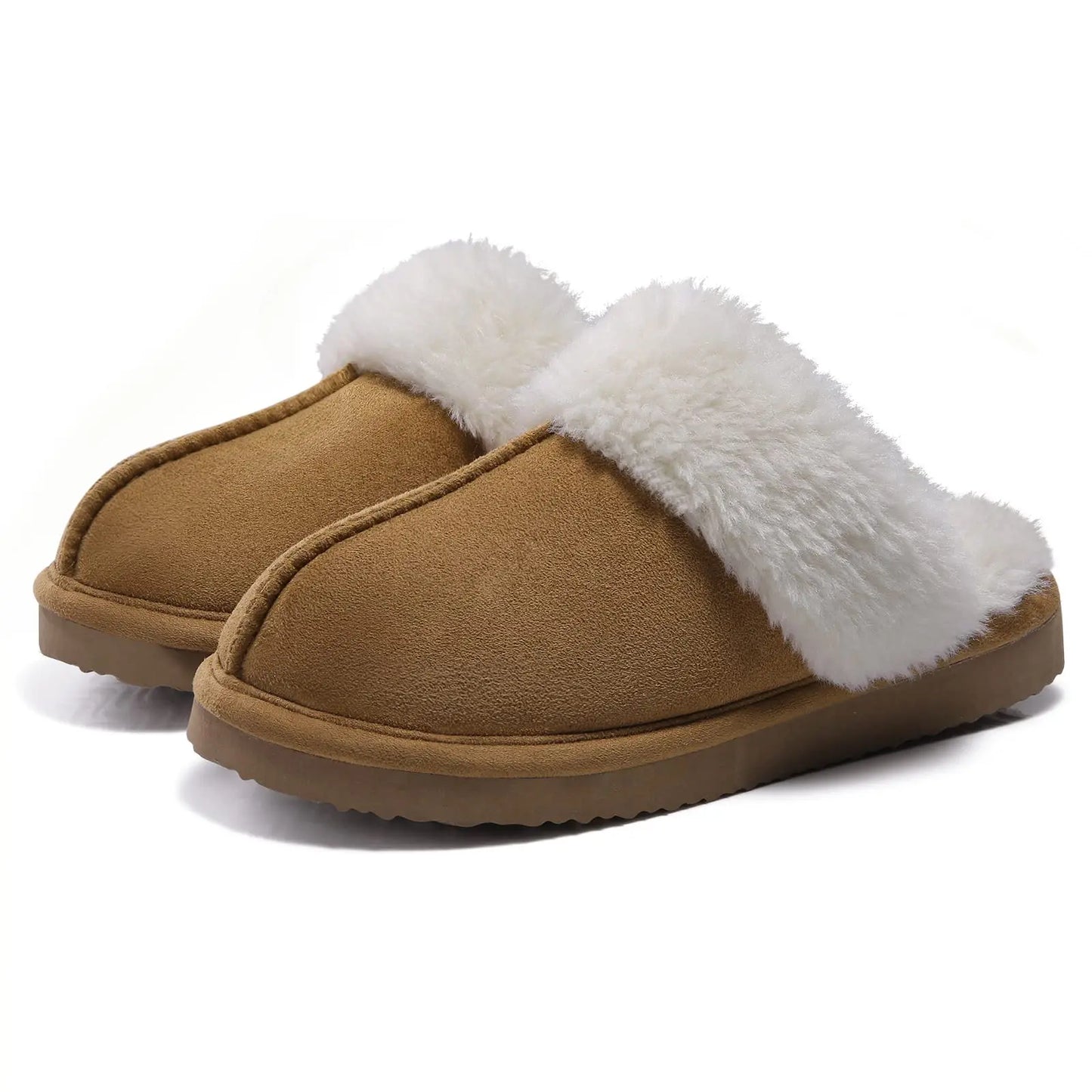 New Winter Fuzzy Women Slippers Indoor Soft House Shoes Fashion Brand Fluffy Suede Women Shoes Outdoor Antiskid Flat Slippers