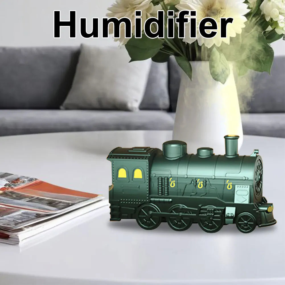 Mini Train Shape Aromatherapy Essential Oil Diffuser Ultrasonic Cool Mist Air Humidifier with LED Lamp Aroma Difusor Atomizer