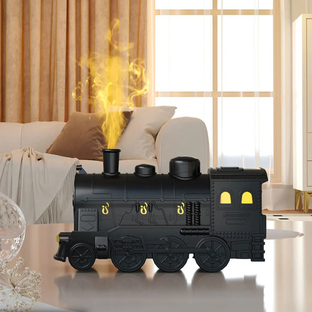 Mini Train Shape Aromatherapy Essential Oil Diffuser Ultrasonic Cool Mist Air Humidifier with LED Lamp Aroma Difusor Atomizer