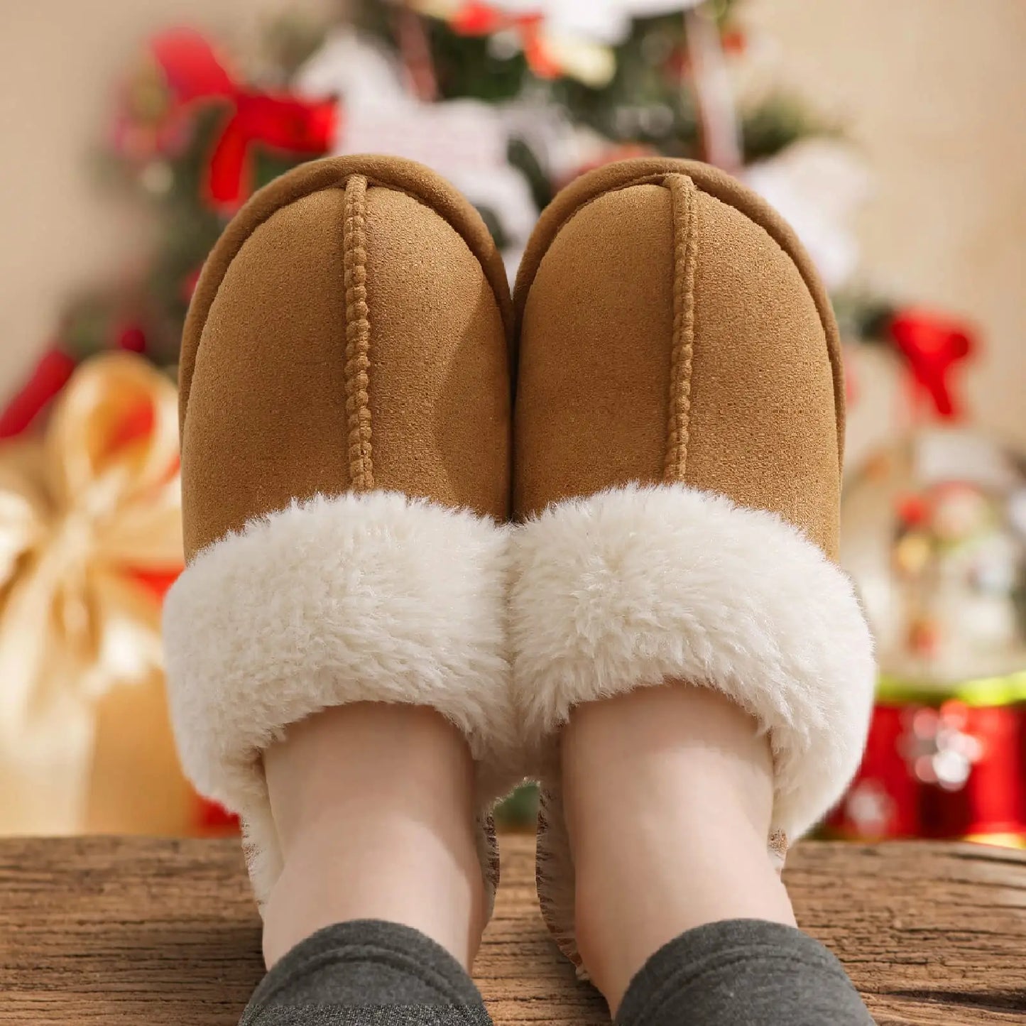 New Winter Fuzzy Women Slippers Indoor Soft House Shoes Fashion Brand Fluffy Suede Women Shoes Outdoor Antiskid Flat Slippers