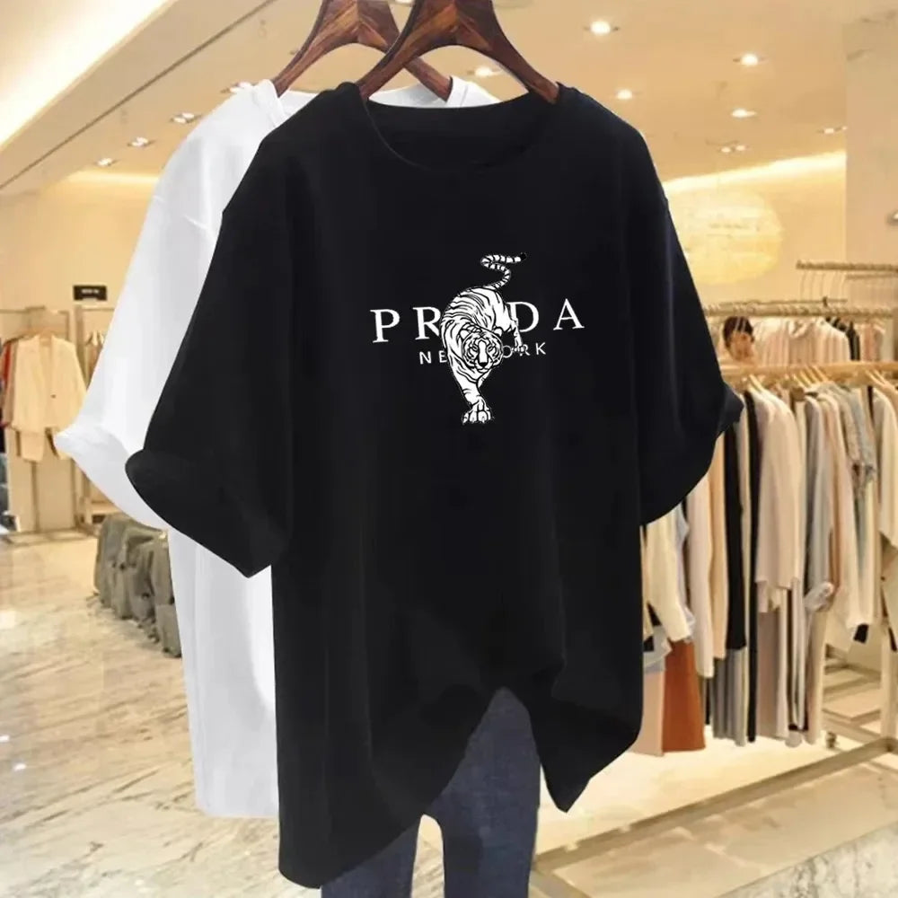 Brand Luxury T Shirt Women Clothing Cotton Oversized Men Short Sleeve T Shirt Tops Soft Summer Tees Fashion Blouse Streetwear