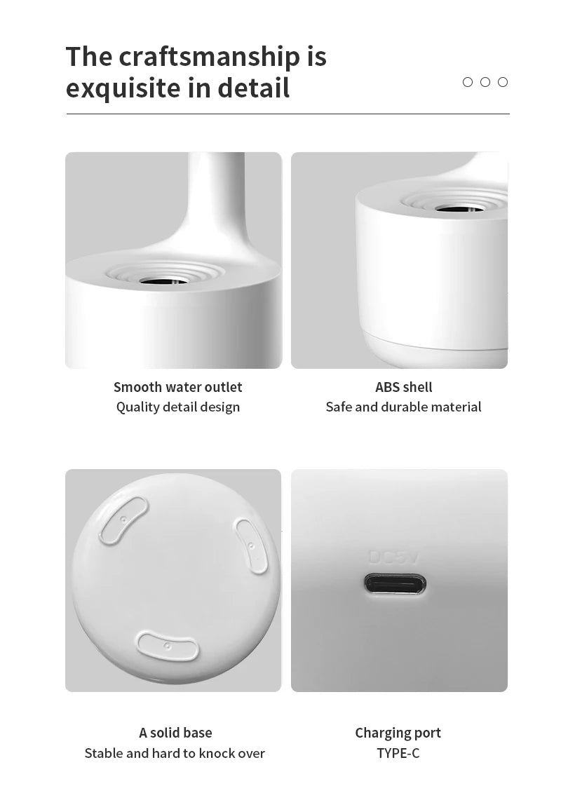 New Anti-Gravity Humidifier Desktop Mute Large Capacity Small Household Air Humidifier Bedroom Air Purification Fog Streetsharks