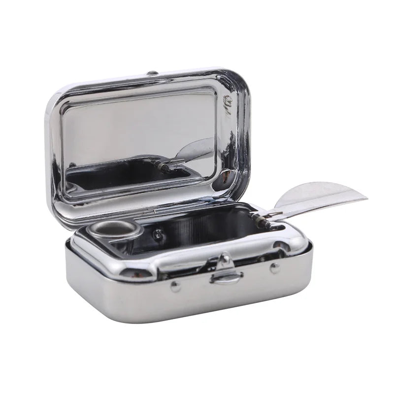 Outdoor Mini Portable Metal Cigarette Ashtray Fashion Ashtray Wiht Lockable Lid Desktop Ash Case Pocket Ashtray Gift For Man