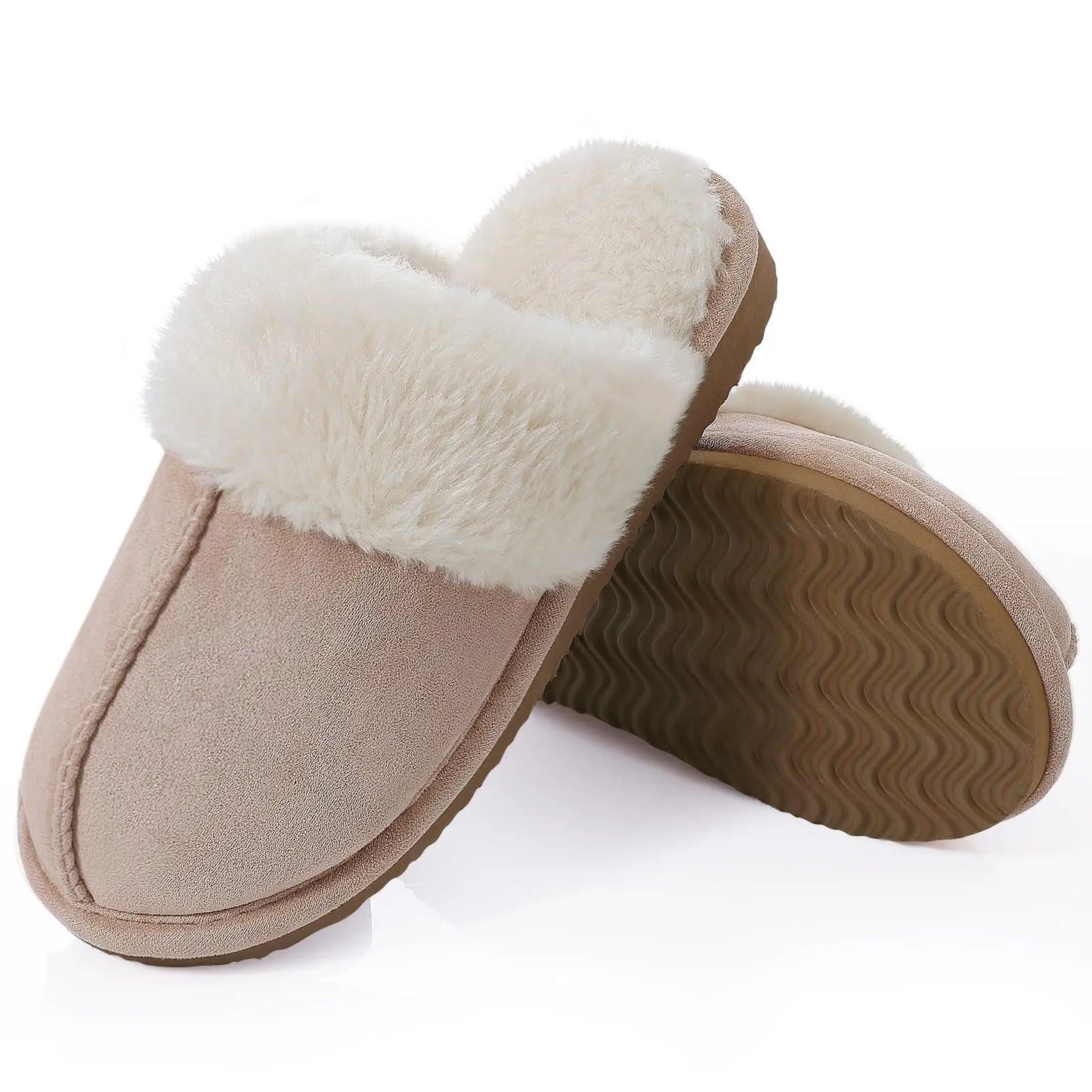 New Winter Fuzzy Women Slippers Indoor Soft House Shoes Fashion Brand Fluffy Suede Women Shoes Outdoor Antiskid Flat Slippers