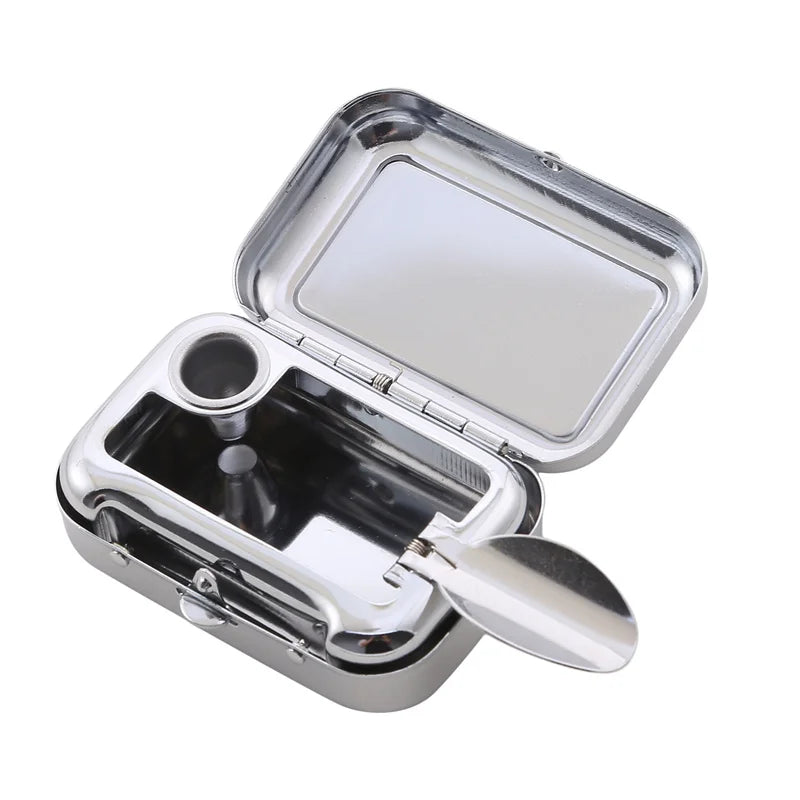 Outdoor Mini Portable Metal Cigarette Ashtray Fashion Ashtray Wiht Lockable Lid Desktop Ash Case Pocket Ashtray Gift For Man