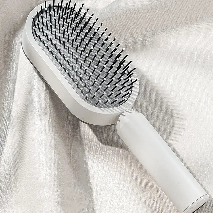 Self Cleaning Hairbrush For Women One-key Cleaning Hair Loss Airbag Massage Scalp Comb Anti-Static Hairbrush StreetSharks