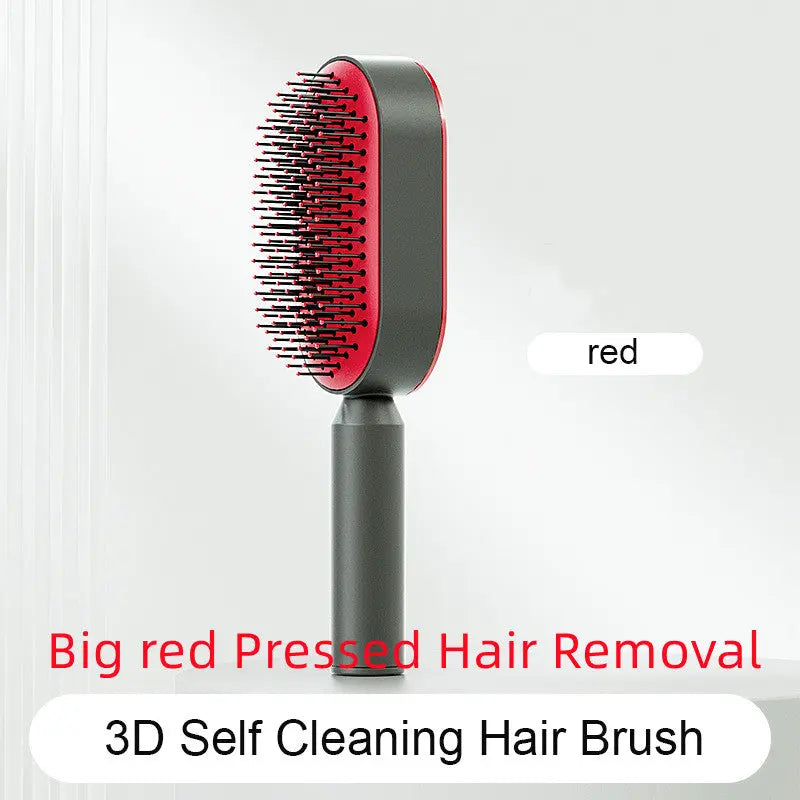 Self Cleaning Hairbrush For Women One-key Cleaning Hair Loss Airbag Massage Scalp Comb Anti-Static Hairbrush StreetSharks