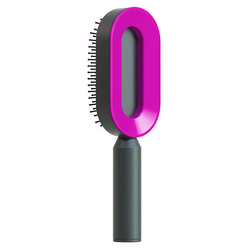 Self Cleaning Hairbrush For Women One-key Cleaning Hair Loss Airbag Massage Scalp Comb Anti-Static Hairbrush StreetSharks