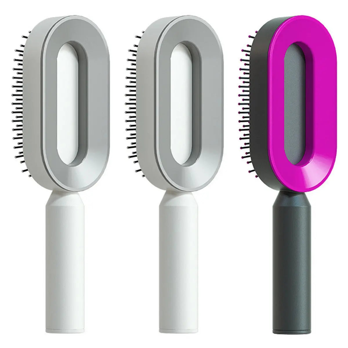 Self Cleaning Hairbrush For Women One-key Cleaning Hair Loss Airbag Massage Scalp Comb Anti-Static Hairbrush StreetSharks