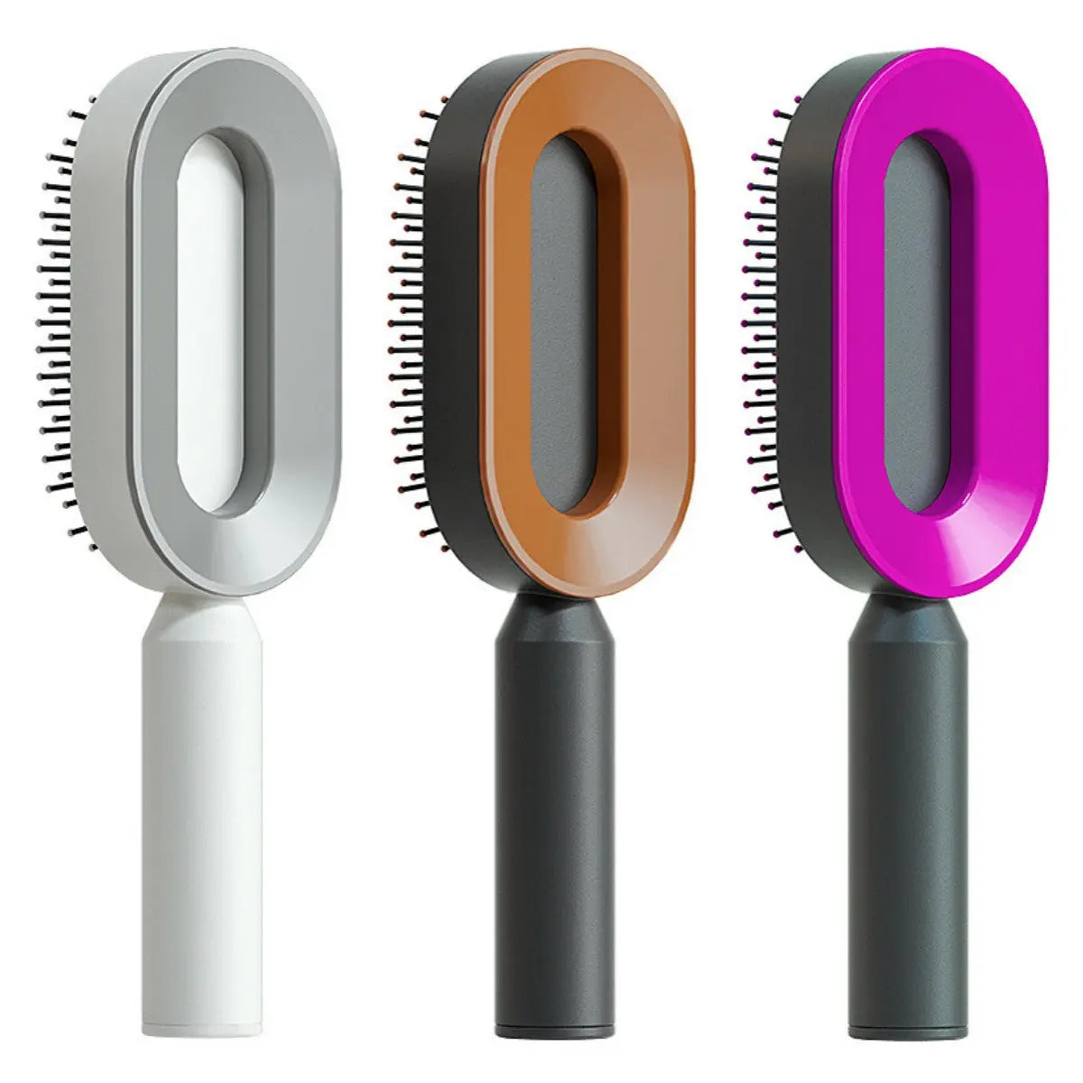 Self Cleaning Hairbrush For Women One-key Cleaning Hair Loss Airbag Massage Scalp Comb Anti-Static Hairbrush StreetSharks