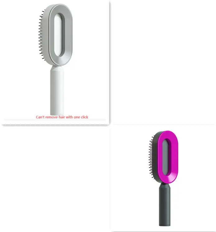 Self Cleaning Hairbrush For Women One-key Cleaning Hair Loss Airbag Massage Scalp Comb Anti-Static Hairbrush StreetSharks