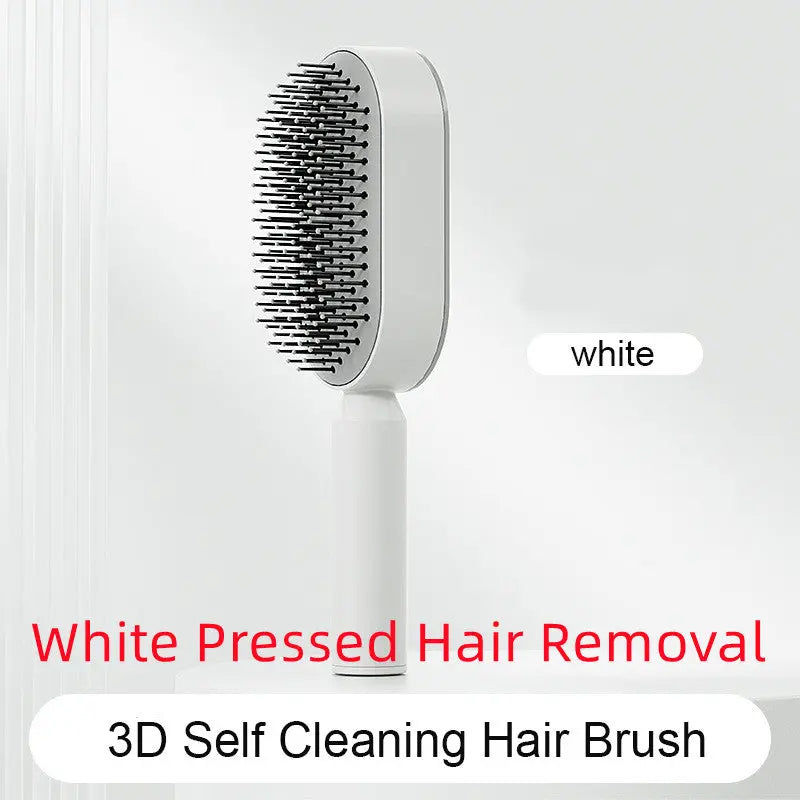 Self Cleaning Hairbrush For Women One-key Cleaning Hair Loss Airbag Massage Scalp Comb Anti-Static Hairbrush StreetSharks