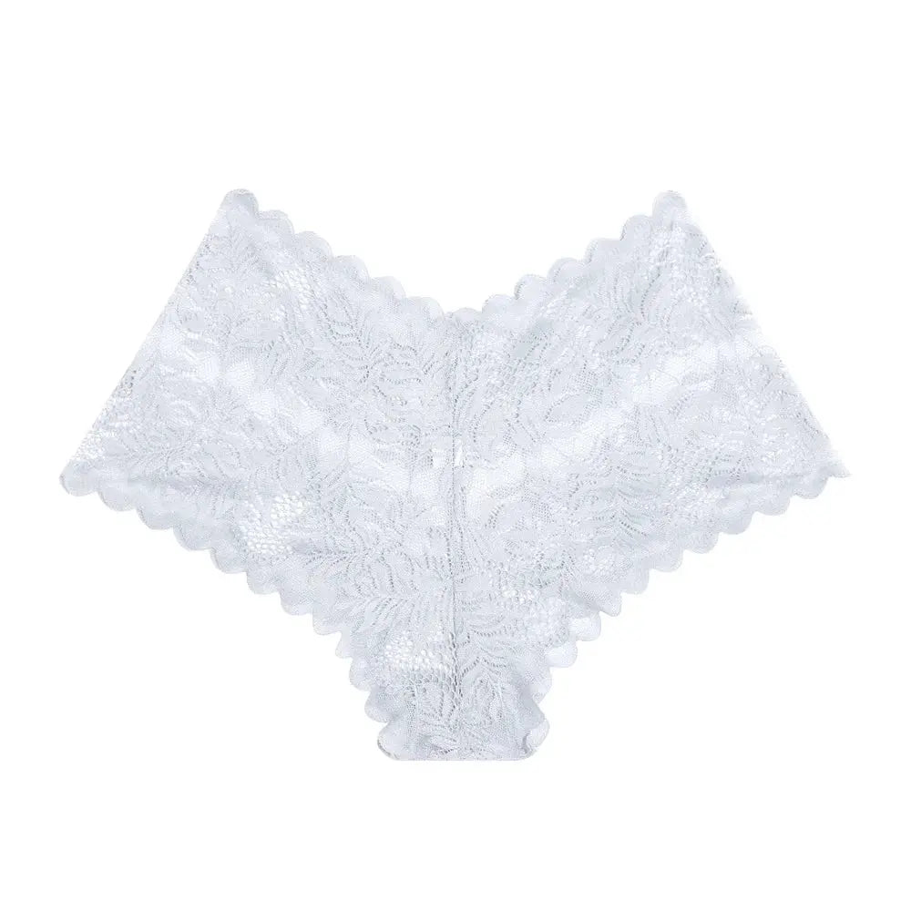 2PCS/Set Lace Panties for Women Floral Hollow Out Cheekie Style Sexy Underwear Female Intimates Lingerie Finetoo Design Panties Streetsharks