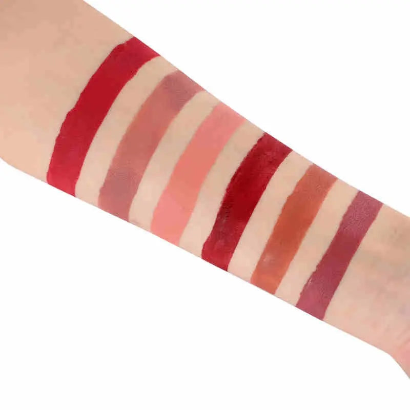 BEAUTY GLAZED 6pcs/Set Professional Liquid Lipstick Lip Gloss Makeup Streetsharks