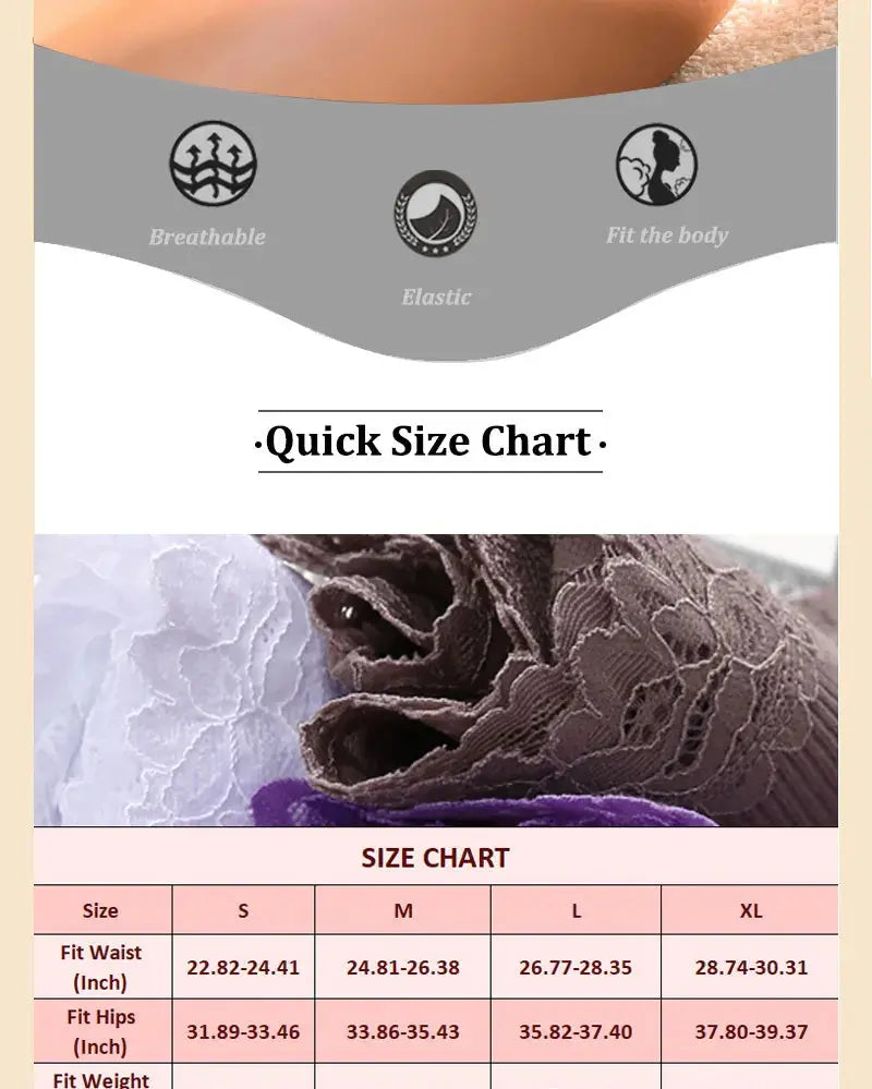 7PCS/Set Women Lace Cotton Panties Sexy Seamless Brazilian Panties Ribbed Breathable Girls Sexy Low Rise Underwear Soft Lingerie Streetsharks