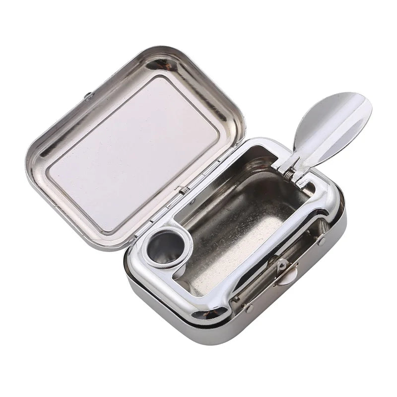 Outdoor Mini Portable Metal Cigarette Ashtray Fashion Ashtray Wiht Lockable Lid Desktop Ash Case Pocket Ashtray Gift For Man