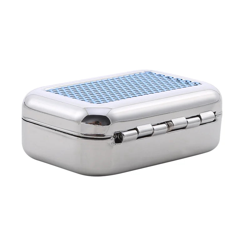 Outdoor Mini Portable Metal Cigarette Ashtray Fashion Ashtray Wiht Lockable Lid Desktop Ash Case Pocket Ashtray Gift For Man