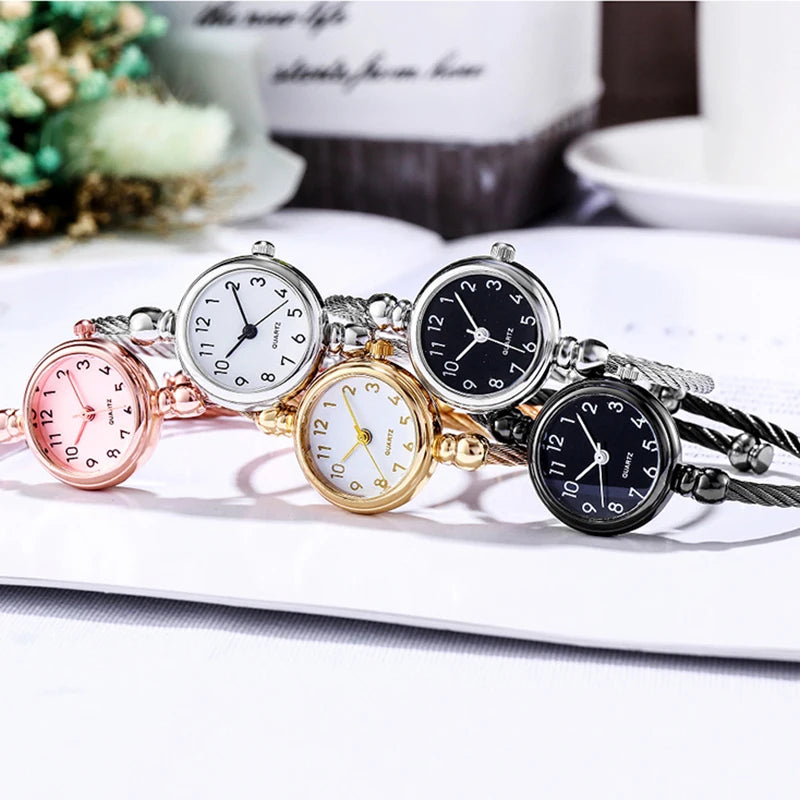 YIKAZE Women Bracelet Watch Retro Gold Bangle Women Watches Stainless Steel Retro Ladies Quartz Wristwatch Clock Dress Watch TU Streetsharks