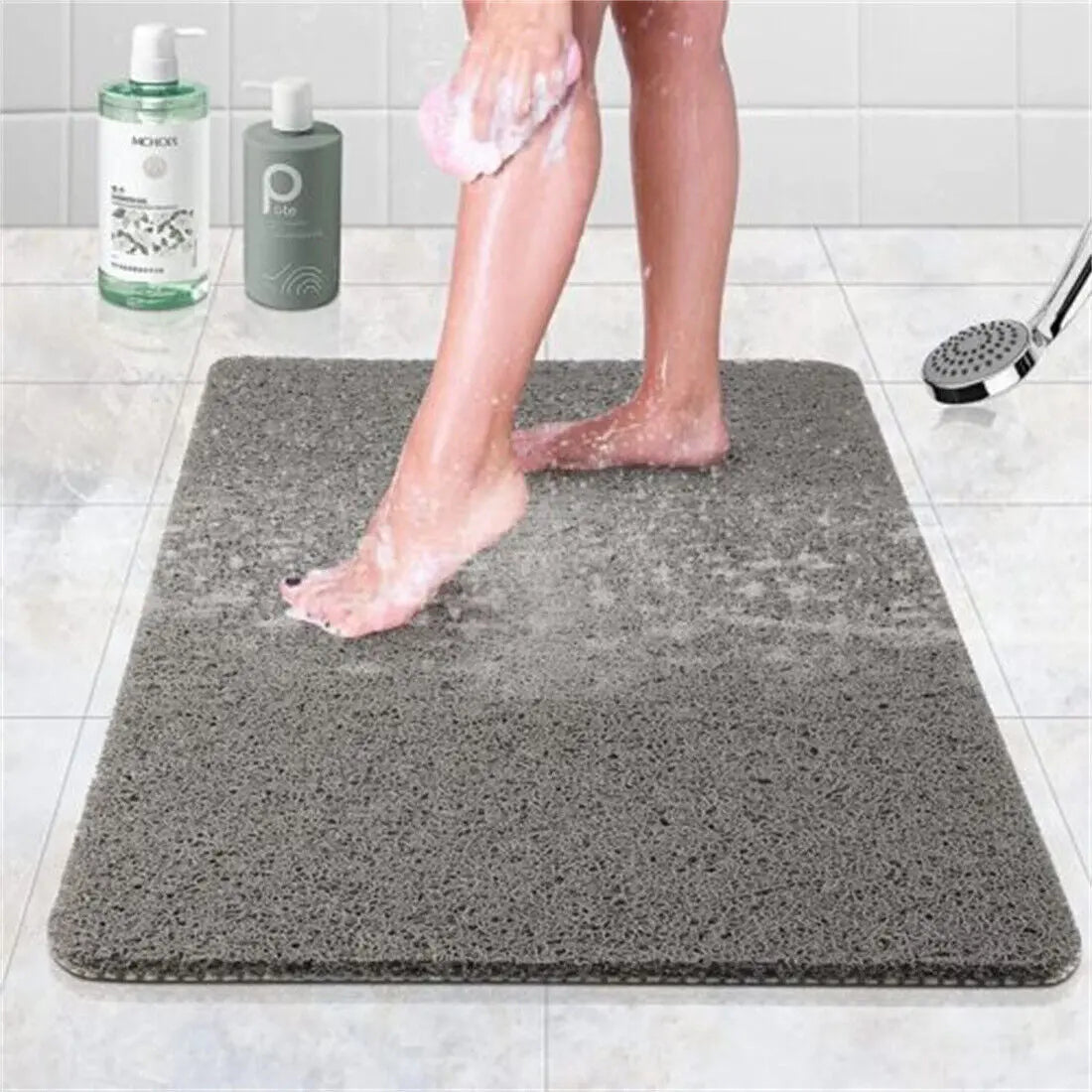 Shower Mat For Inside Shower Silk Circle Bath Mat NonSlip Anti Mould PVC BathMat-Two Size StreetSharks