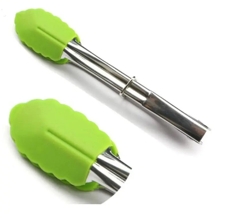 Silicone Kitchen Cooking Salad Utensils BBQ Clip Stainless StreetSharks