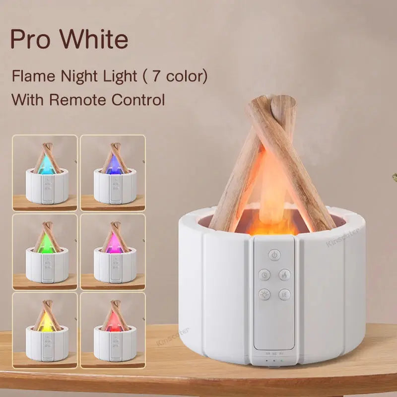 Simulated Flame Aroma Diffuser Bonfire Air Humidifier Ultrasonic Cool Mist Maker Fogger LED Essential Oil Lamp Difusor - Streetsharks