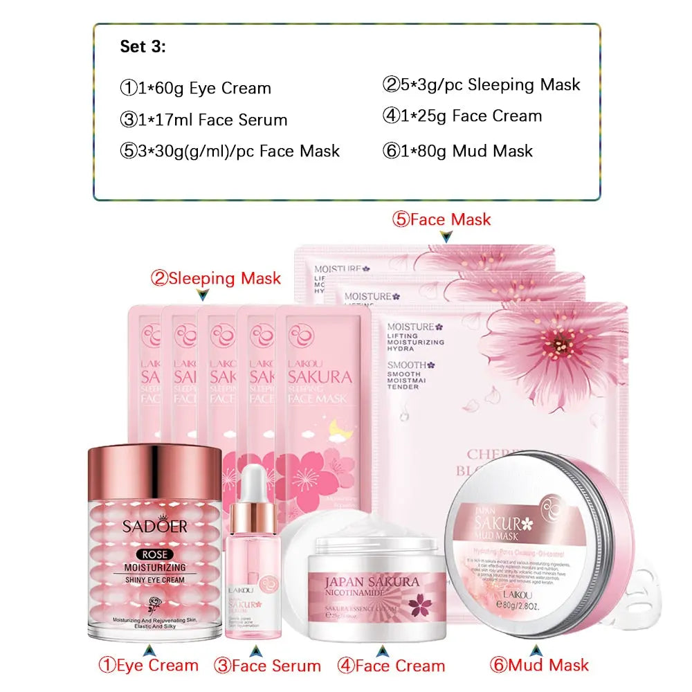 Skincare Product Sakura Set Whitening Cream Beauty Health Streetsharks