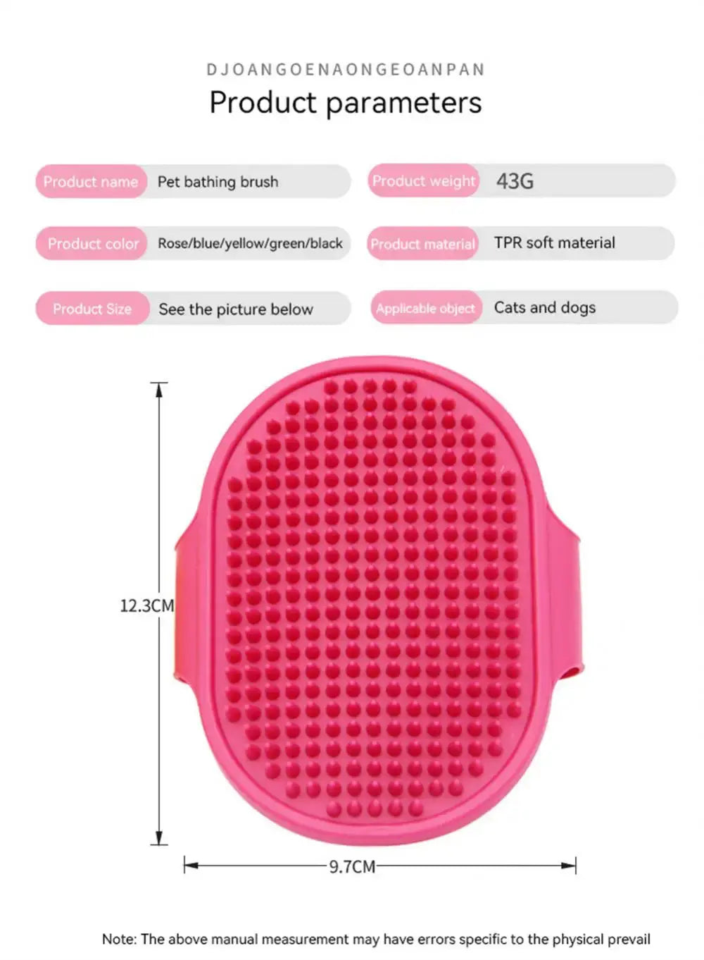 Soft Rubber Dog Cat Brush Pet Bath Silicone Comb Massage Comb Hair Remover Pet Supplies Dog Grooming Wash Cleaning Equipment Streetsharks