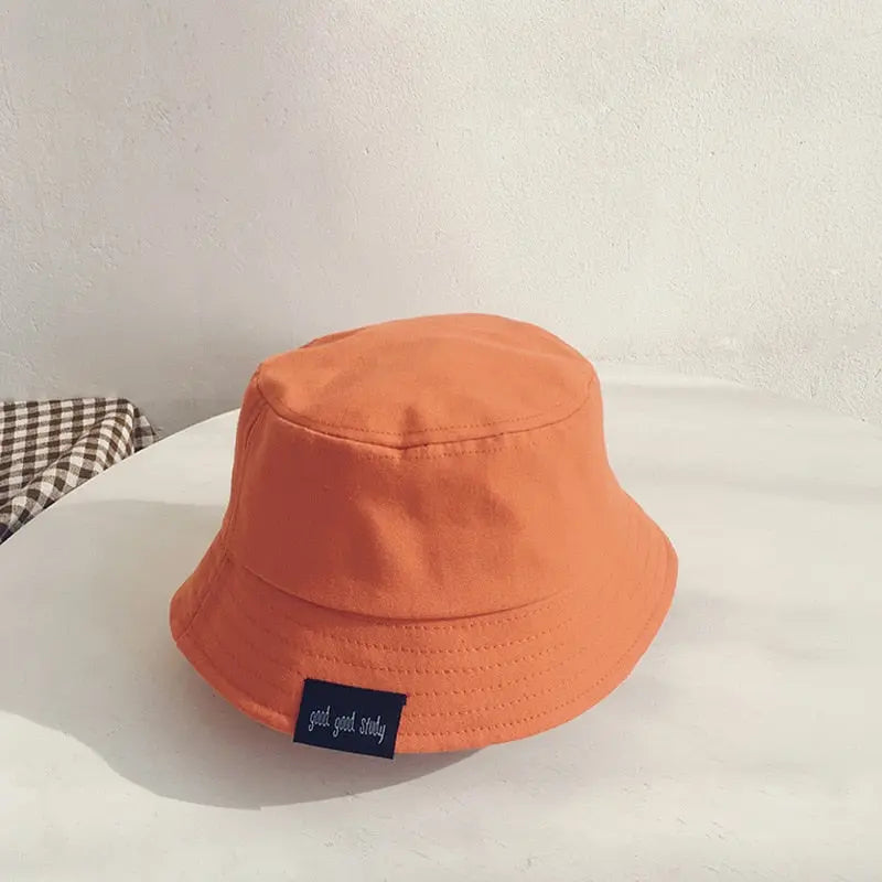 Solid Color Cotton Baby Hats Spring Summer Kids Boys Girls Sun Hats Autumn Fisherman Hat Children Beach Caps Toddler Bucket Hats Streetsharks