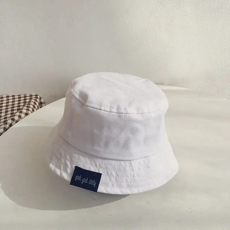 Solid Color Cotton Baby Hats Spring Summer Kids Boys Girls Sun Hats Autumn Fisherman Hat Children Beach Caps Toddler Bucket Hats Streetsharks