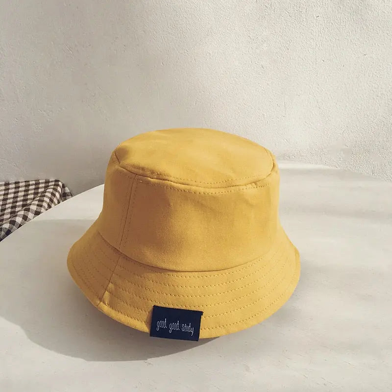 Solid Color Cotton Baby Hats Spring Summer Kids Boys Girls Sun Hats Autumn Fisherman Hat Children Beach Caps Toddler Bucket Hats Streetsharks