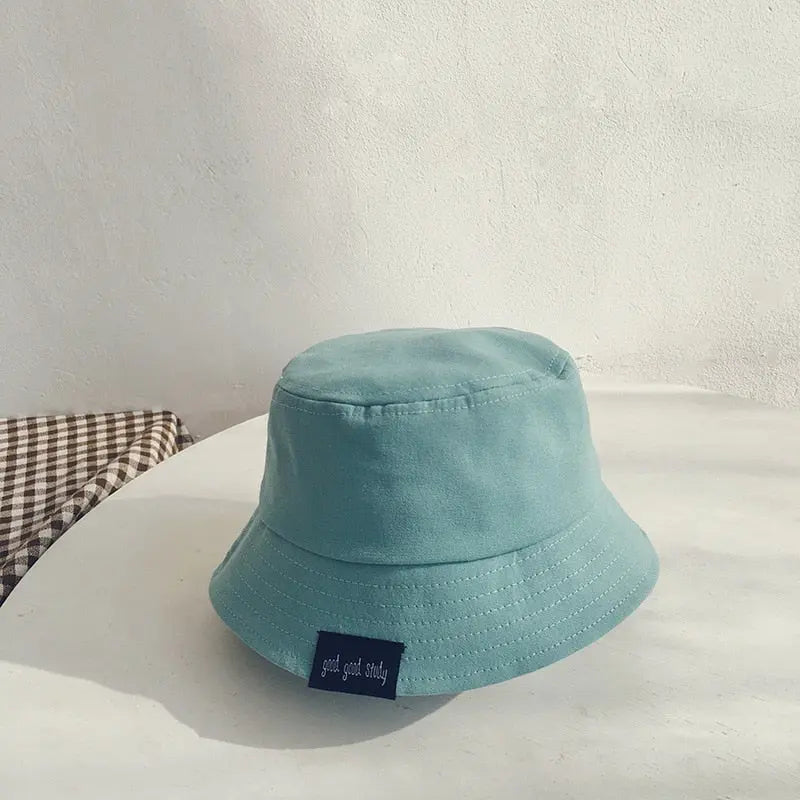 Solid Color Cotton Baby Hats Spring Summer Kids Boys Girls Sun Hats Autumn Fisherman Hat Children Beach Caps Toddler Bucket Hats Streetsharks